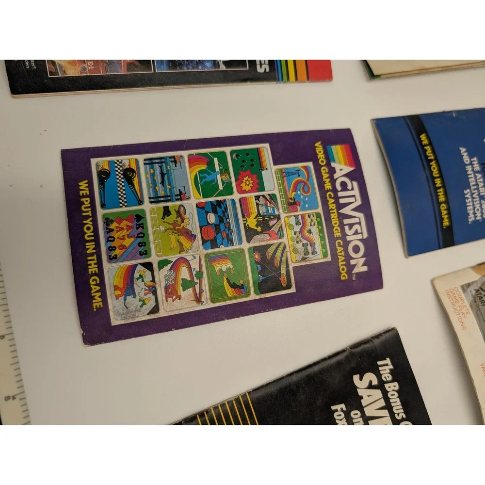 Lot of 9 Atari 2600 Manuals Inserts‎ Activision Imagic 20th Century Fox Sears